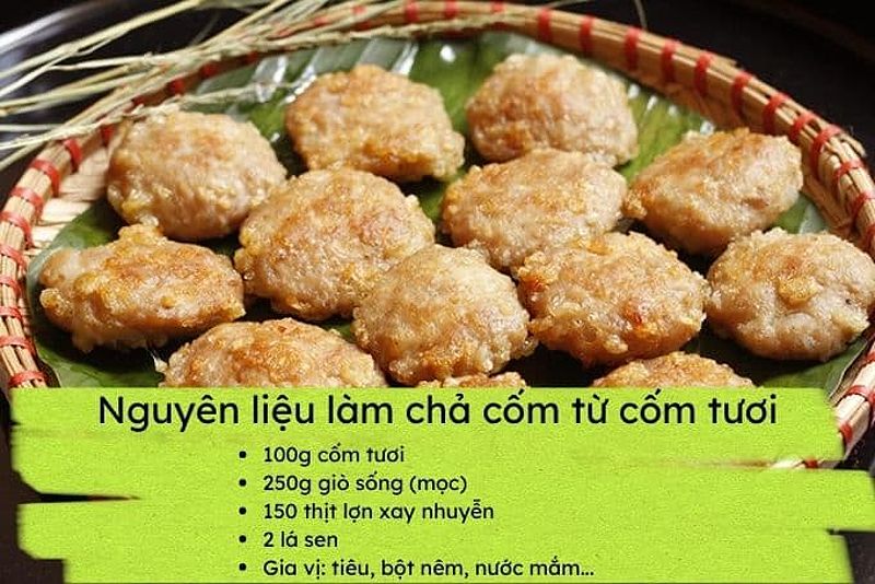 Cốm tươi chất lượng