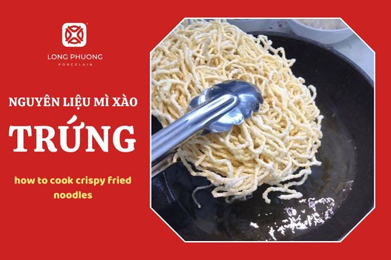 Nguyên liệu cách làm mì xào trứng