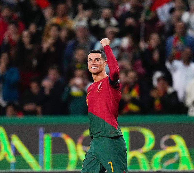 Cristiano Ronaldo, holding the record for most goals scored in the European Championship finals and qualifiers.