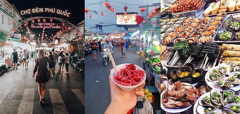 Chợ đêm Phú Quốc: Không gian mua sắm và ẩm thực náo nhiệt