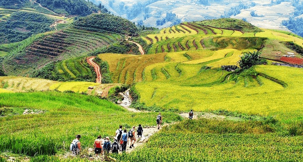 Trekking khám phá các địa điểm du lịch hấp dẫn ở Sapa.