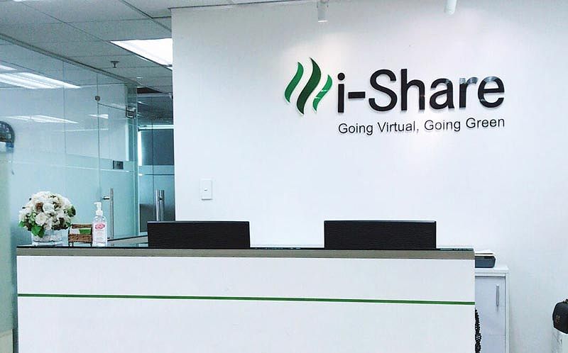 Văn phòng ảo tại I-Share Office với không gian xanh và rộng rãi.