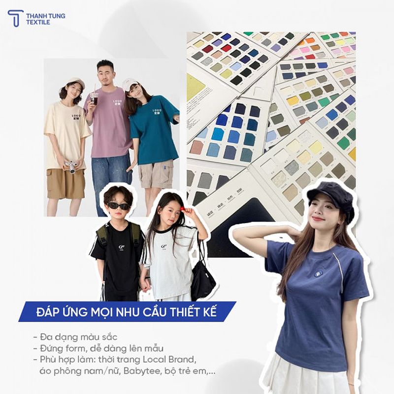 Hình ảnh minh họa ứng dụng của vải cotton 2 chiều trong đời sống và thời trang